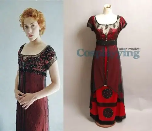 Titanic Dress Titanic Rose Cosplay Costume Evening Ball Gown Party