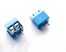 10pcs/Lot 2 Pin 5.0mm Pitch Blue Connect Terminal Block Terminal Connector Screw Terminal Connector KF301-5.0-2P