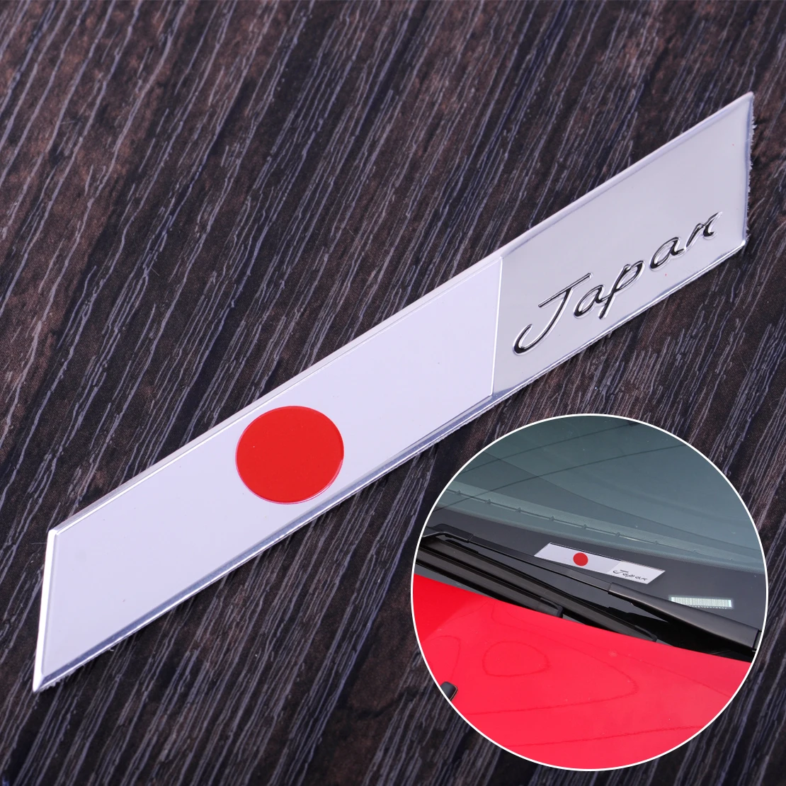 

DWCX 3D Car Auto Japan Japanese Flag Emblem Sticker Metal Badge Car Motorcycle Decoration Aluminum Stickers Decal