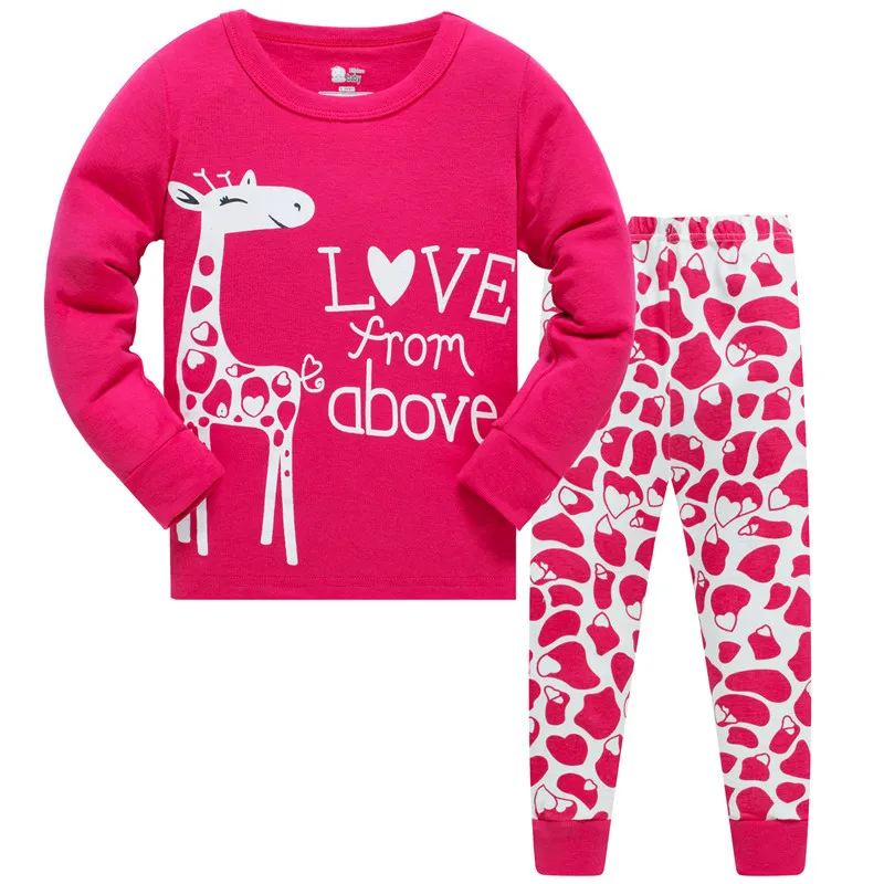 

Girls Casual Cotton Home Sleepwear Sets Children's Long Sleeved Cartoon Pajamas Sets Kids Boys Pyjamas Set