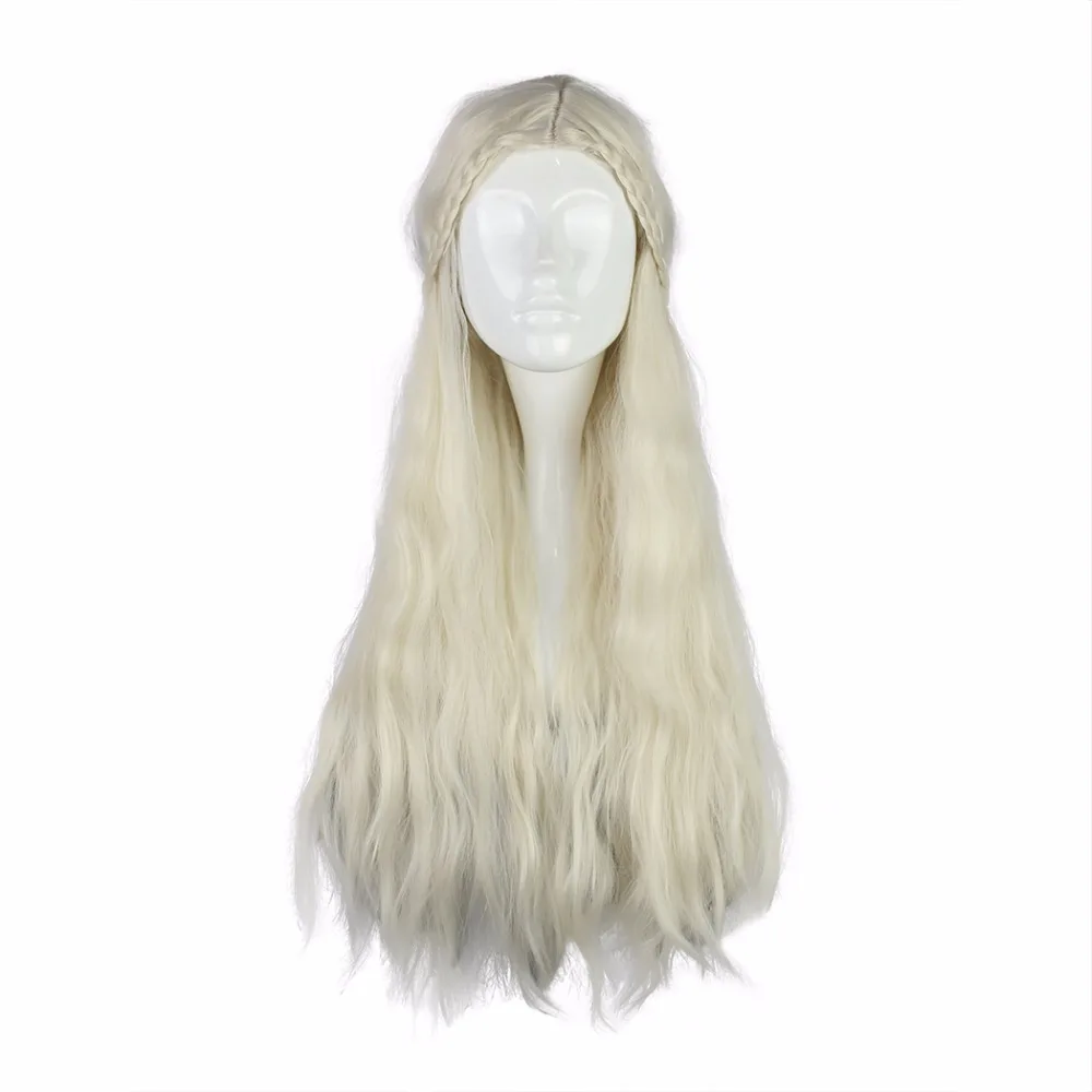 

MCOSER 70cm Long Synthetic Curly Synthetic Beige Brown Color Two Styles Cosplay Wig 100% High Temperature Fiber Hair WIG-016