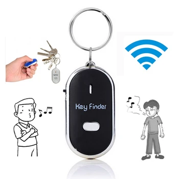 

Mini Wireless Anti-Lost Key Finder Locator Keychains Alarm Whistle Sound LED Light Torch Controlled Find Key Wallet Chain Ring