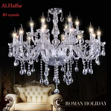 LED K9 Modern Ceiling Lustre Crystal Chandeliers Lustres De Cristal Chandelier AC110V 220V Ceiling Fixture Indoor
