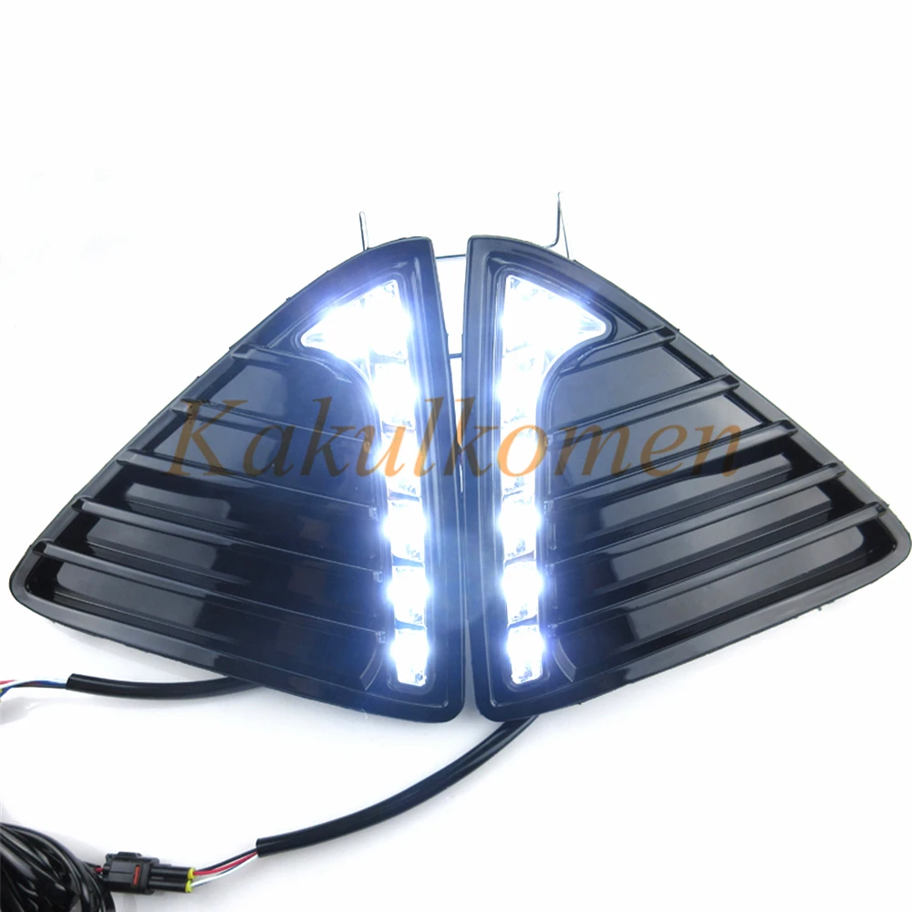 

For Ford Focus 3 2012 2013 2014 Car DRL LED Daytime Running Light With Turn Off And Dimming Style Relay