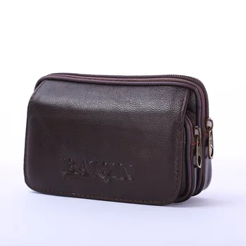 

BISI GORO fashion cow leather Multi-function outdoor porta tarjetas heuptas heren Creative gift purse phone coin card waist bag