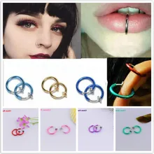 2 шт., ювелирные изделия на клипсах для носа, губ, ушей, поддельные пирсинг кольца, шпильки, панк готические фальшивые кольца для пирсинга, серьги, перегородка, подарок