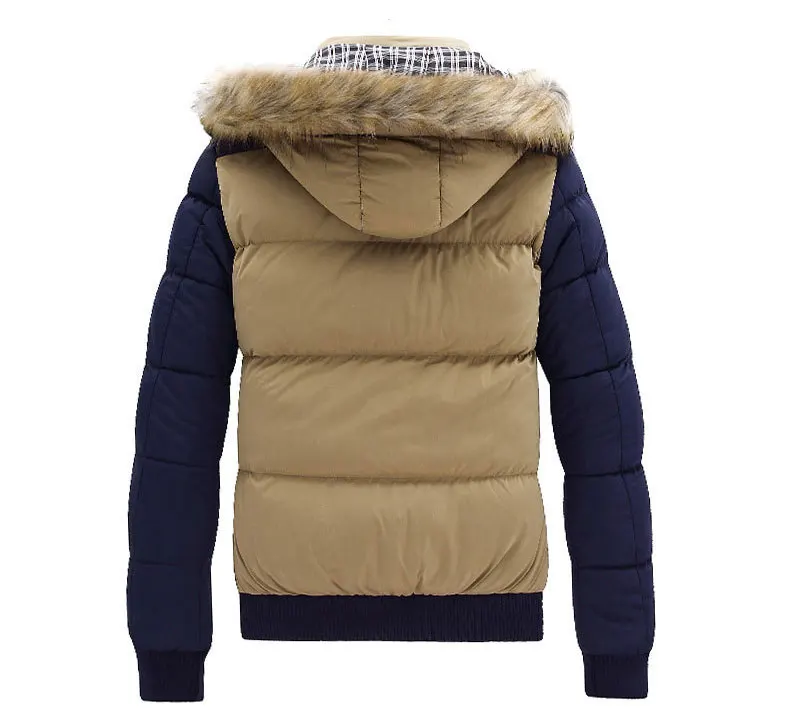 New Men's Winter Jackets 5XL Thick Hooded Fur Collar Parka Men Coats Casual Padded Mens Jackets Male Brand Clothing BF079