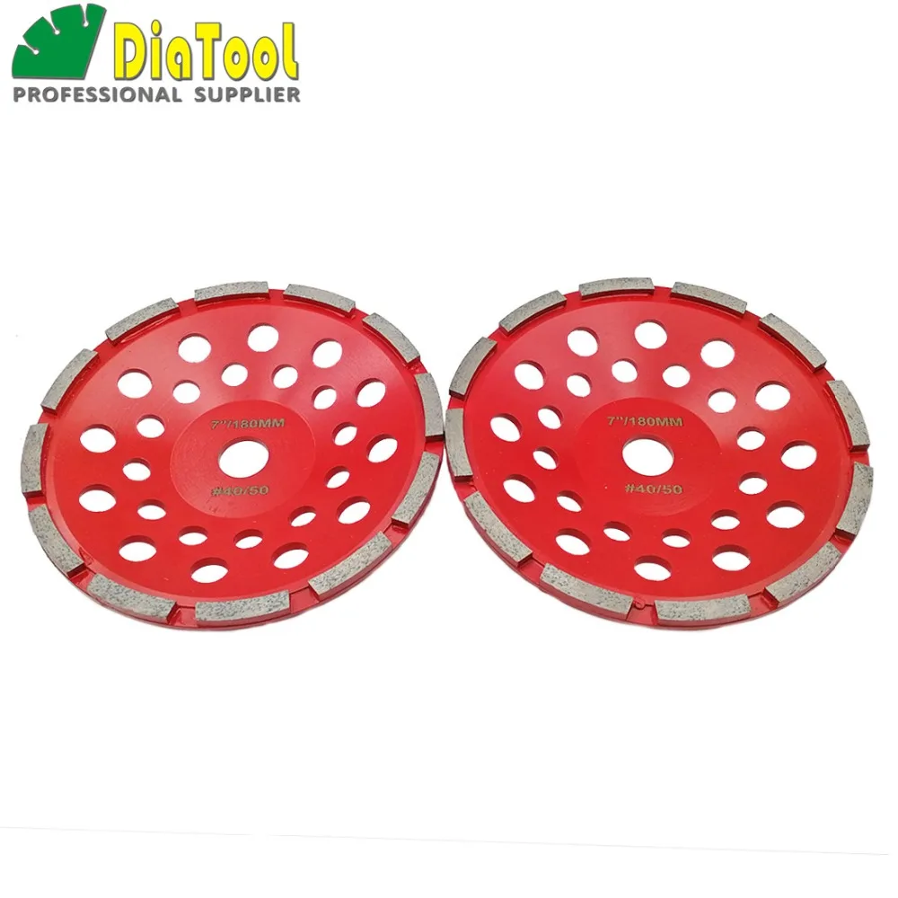 DIATOOL Diameter 180MM Diamond Single Row Cup Wheel For Concrete Masonry, Diamond Grinding Wheel, Bore 22.23mm Grinding Disc