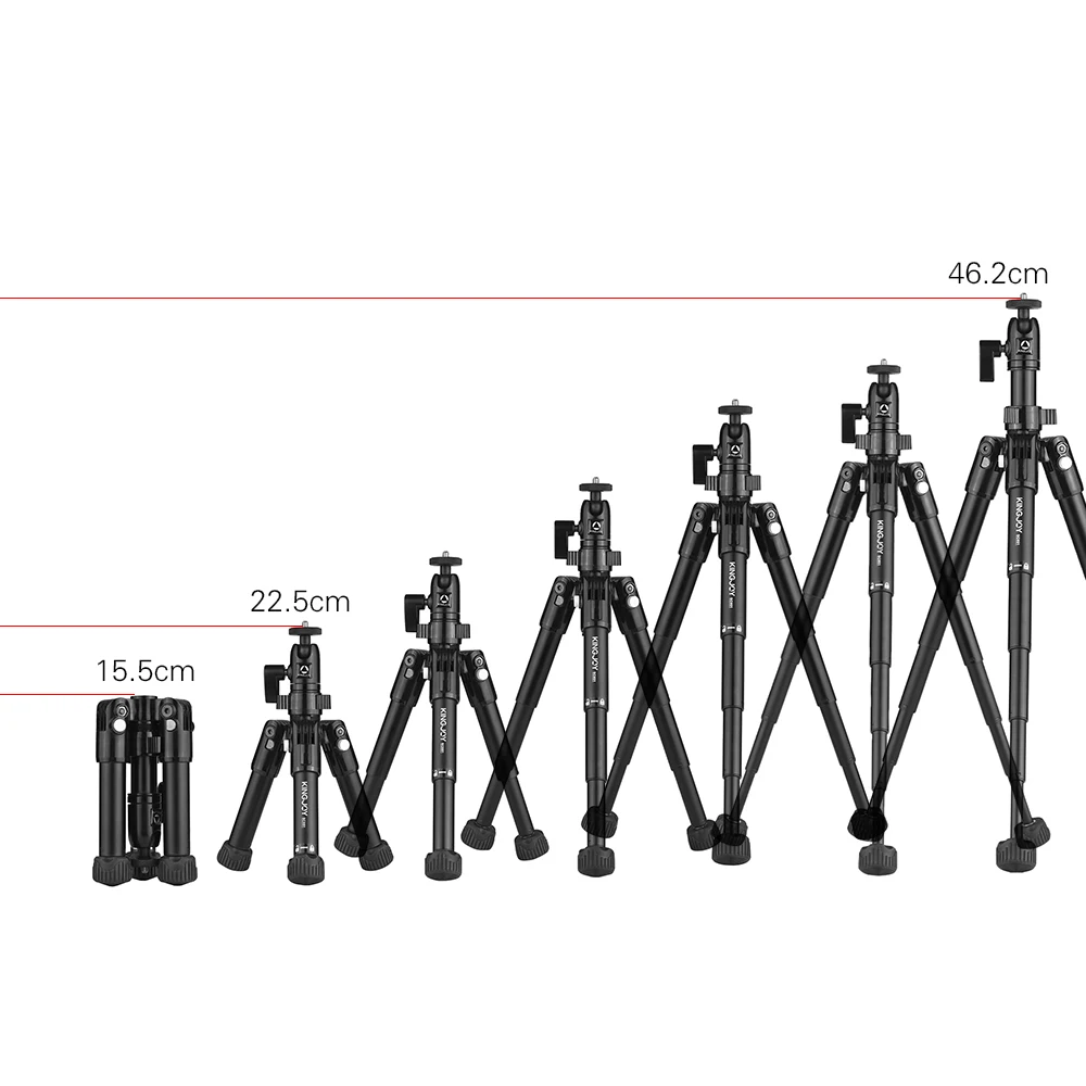 KINGJOY SC051 18 дюймов 5 секций мини Настольный складной портативный штатив+ шаровая Головка для Canon Nikon sony DSLR камеры