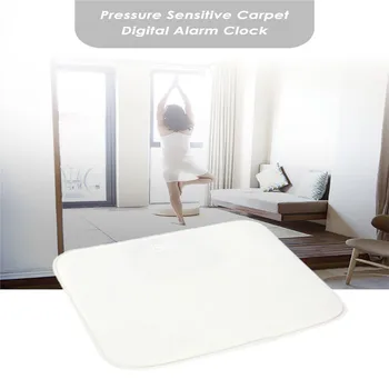 

Pressure Sensitive Carpet Digital Alarm Clock Electronic Clock Bedroom Anti-Slip Wear-Resisting Soft Mat Student Lazy Alarm Bell