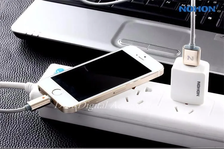 MFI For iPhone5 5S SE 5C 6 Plus ipad 4 mini Air NOHON 150cm LED SMART for Lightning Dock USB Data Charger Cable Line IOS 6 7 8 9 (19)