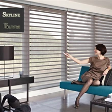 Модный дизайн Новые моторизованные жалюзи Shangri-La с умным домом Alex или Google Home