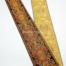 50mm 5cm 2 quality qualidade delicado grosso cetim de ouro ponto vintga tribunal cama luxo lacess nacional jacquard fita tecido webbing