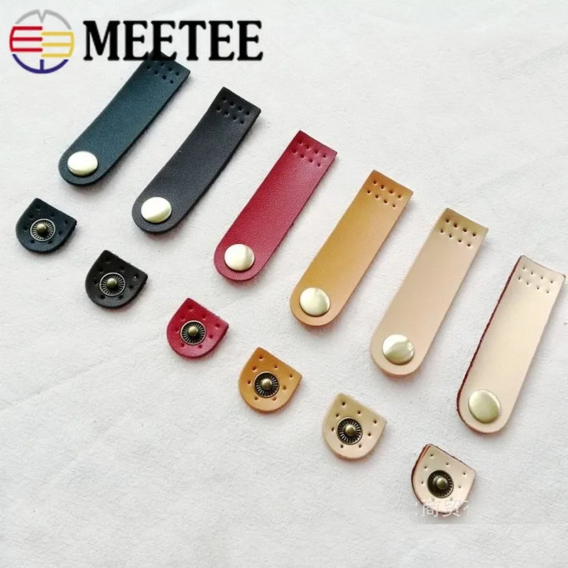 Meetee 8*1 см Чистый брелок из коровьей кожи пряжки металл латунь нержавеющая сталь D Скоба кольцо Пряжка DIY сумки Кожа ремесло аксессуары