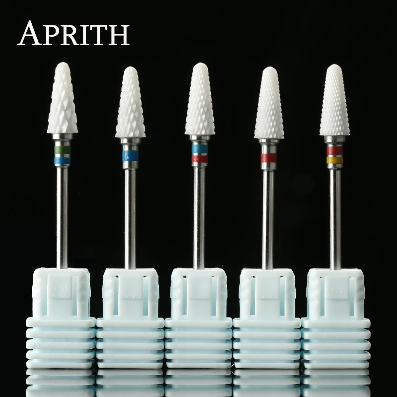 

APRITH 1pc Mill Cutter Ceramic Nail Drill Bit For Electric Manicure Machines Pedicure Nail Art Salon Polish Tools Nail Files