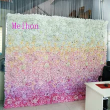 40X60 см 3D свадебный цветок на стену постепенное изменение искусственная Гортензия Пион Роза сценическое украшение из цветов фон панели Арка Декор