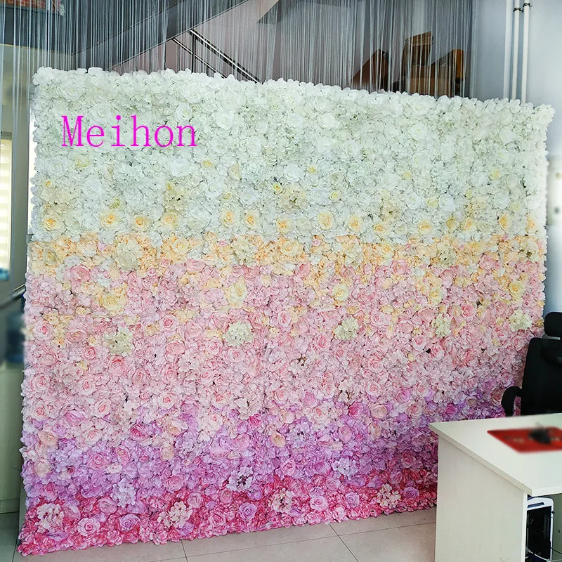 40X60cm 3D свадебные цветы стена постепенная смена искусственная Гортензия пион роза