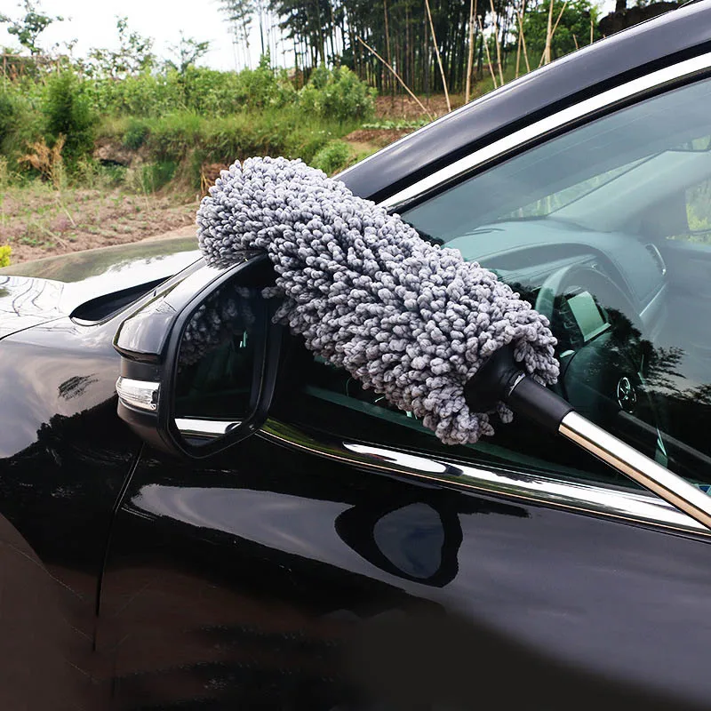 

Do Promotion! Newest Car Auto Microfiber Retractable Wax Mop Cleaning Brush Round Duster Dusting Tool