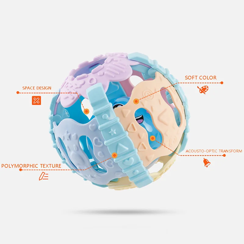 Детские игрушки-погремушки, развивающие захватывающие десны, ручной Колокольчик, мяч для детей игрушка, Детские забавные мобильные телефоны, игрушки, мяч для бодибилдинга
