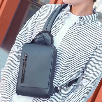 

Square Oxford Long Waist Bag Men Belt Bag For Men's Large Capacity Chest Bags Casual Waterproof Shoulder Bag Diagonal Package