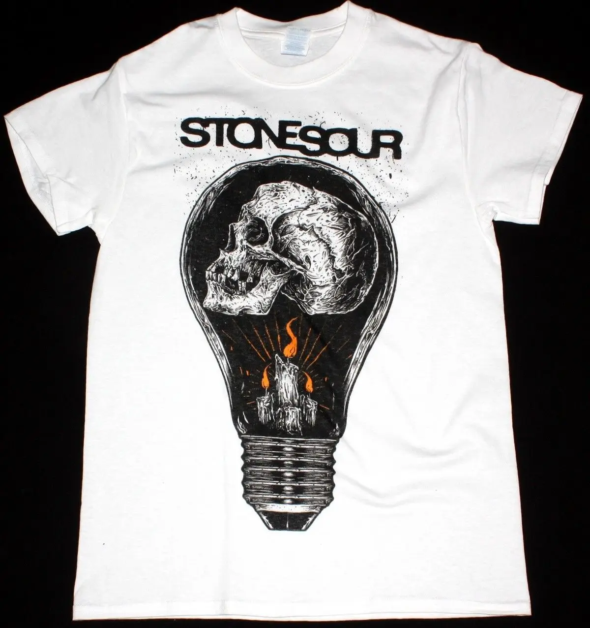 Stone Sour LIGHTBULB белая футболка Альтернативная металлическая COREY TAYLOR SLIPKNOT