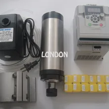 ER20 диаметр 80 мм 220 В 24000 об./мин. 2.2KW водяного охлаждения шпинделя+ 2.2KW Инвертор+ водяной насос+ вода труба+ поддержка шпинделя+ ER20 Цанги