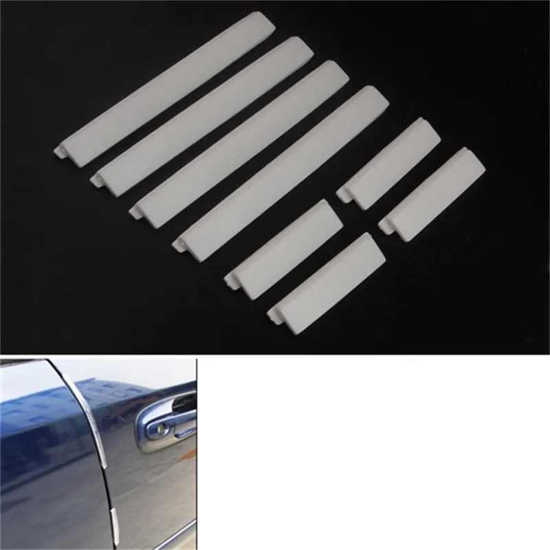 

BBQ@FUKA 8Pcs/set White Soft Doors Edge Protector Guard Anti-scratch Strips Fit for VW Elantra Sonata Tucson Impreza Legacy XV
