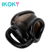 IKOKY Male Masturbator Cock Ring Penis Ring Male Chastity Device Sex Toys for Men Male Dildo Extender Delay Ejaculation