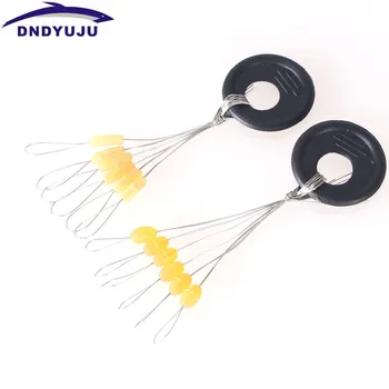 

DNDYUJU 10Set/60Pcs Fishing Space Beans Swivels Clip Connectors Fish Float Stopper Bean Cylindrical and Olive Shape per Set