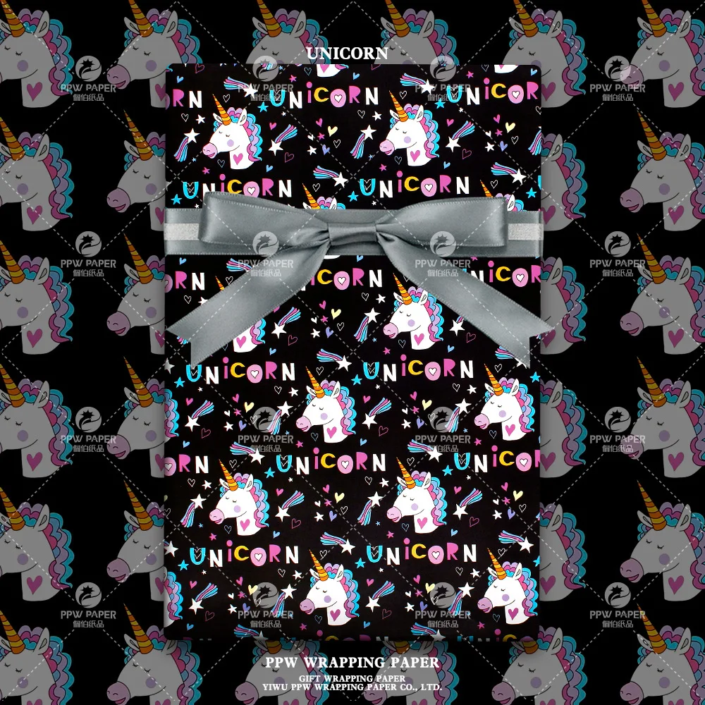 50x70 см подарок с Unicorn коробка упаковочная Бумага динозавр Фламинго Животные День