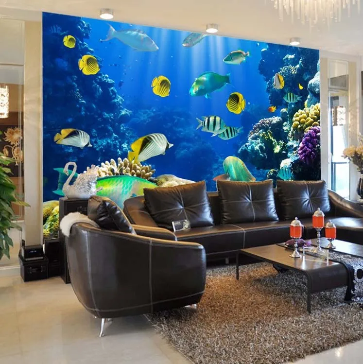 custom 3d mural wallpaper color living underwater world of tropical fish restaurant in the hotel bar - Underwater World Restaurant custom 3d mural wallpaper color living underwater world of tropical fish restaurant in the hotel bar - Underwater World Restaurant