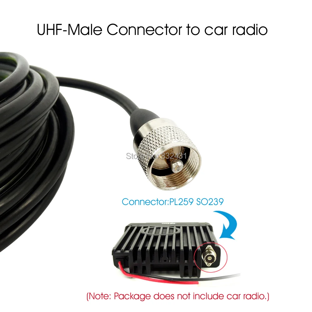 UHF PL259 to NMO Car Radio Antenna Magnet Base 7