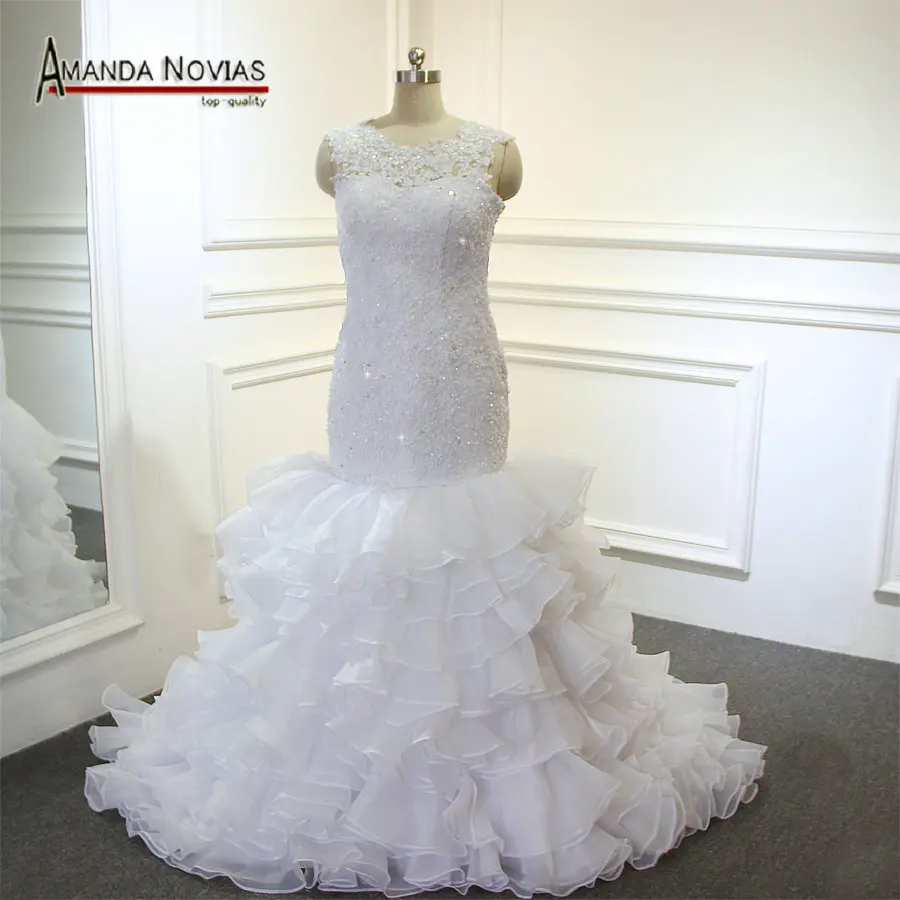 Vestido de noiva 2019 новый дизайн кружево русалка уникальный юбка реальные фотографии свадебное платье