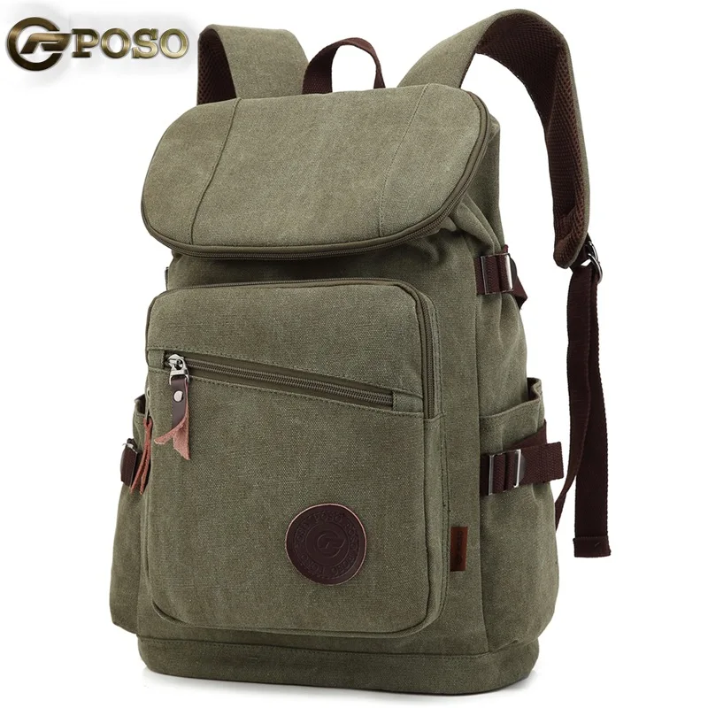 

POSO New fashion 15.6 inch Canvas Laptop bag Business package computer Bag Backpack free shipping