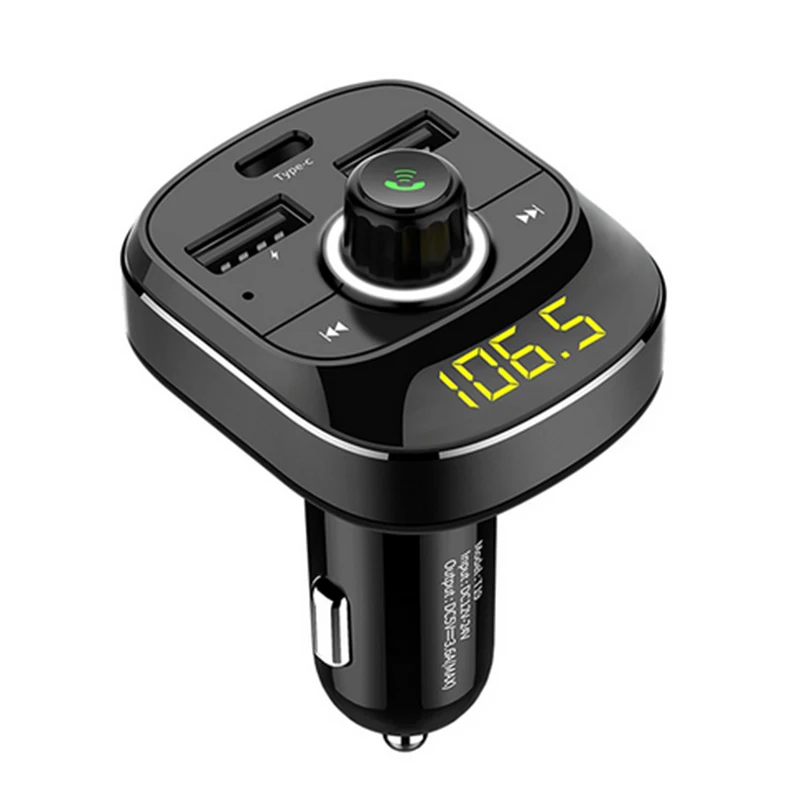 5V 3.1A Multi function Car Charger Quick Charge Dual USB Mobile Phone Charger With FM