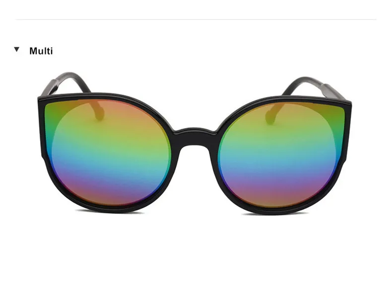 Imwete бренд кошачий глаз солнцезащитные очки ретро покрытие отражающее зеркало солнцезащитные очки кошачьи глаза солнцезащитные очки для женщин очки для вождения UV400 - Цвет линз: Multi