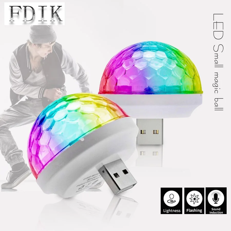Вечеринка КТВ клуб DJ атмосфера лампа мини сценический свет Автомобильный USB