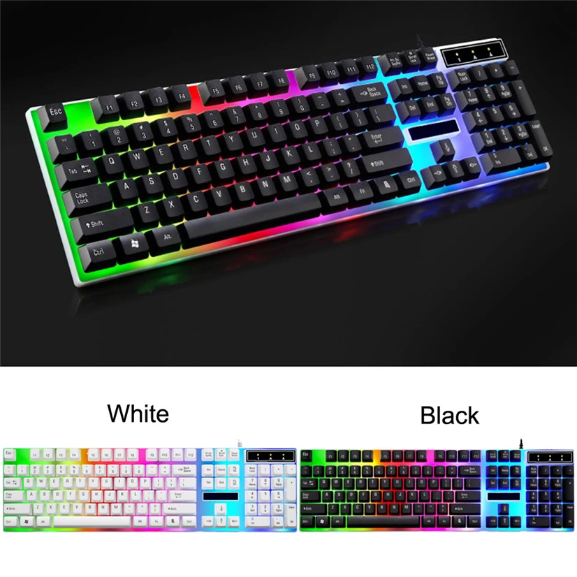 Клавиатура ZGB G21 проводная USB игровая мышь гибкая полихроматическая светодиодная