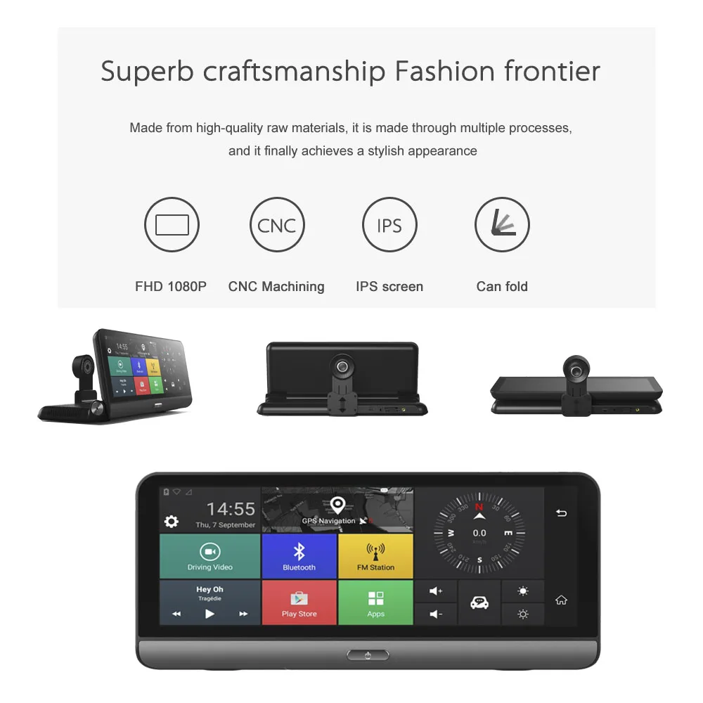 HGDO 3G/4G Автомобильный видеорегистратор Камера GPS 8 &quotAndroid 5 1 Bluetooth FHD 1080P WIFI