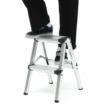 150 кг максимальная нагрузка 2 шаг стул складная лестница нескользящий безопасный алюминий лестница