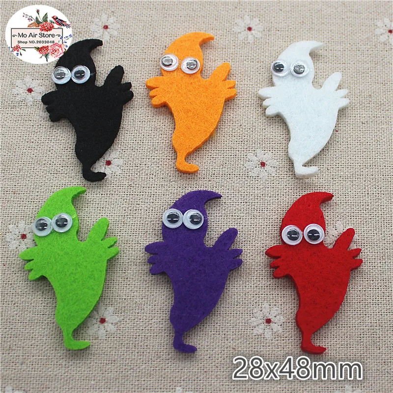 4.8CM Non woven patches Halloween ghost Felt Appliques for clothes