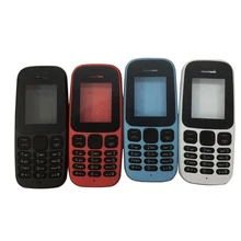 Для Nokia 105 Корпус Передняя Лицевая панель рамка чехол+ задняя крышка/крышка батарейного отсека+ клавиатура