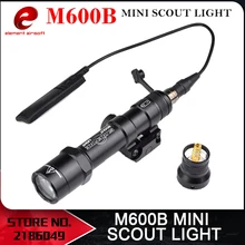 Элемент M600B Мини Scout Свет Для Тактический Пистолет Фонарик СВЕТОДИОДНЫЙ свет Оружия Пистолет Фонарик С Дистанционный Переключатель Хвост EX 410