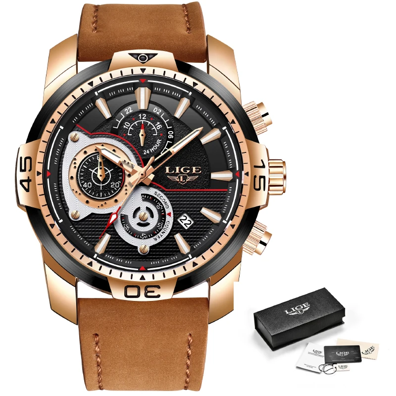 luxor lige classic leather watch