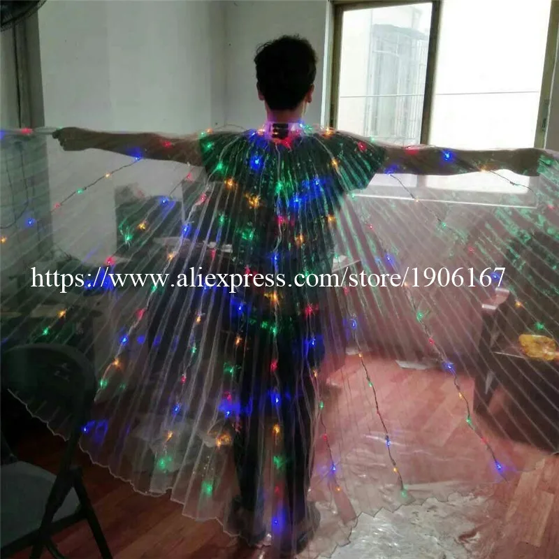 Stafe Performance Prop Women Dancewear Girls DJ LED Wings Light Up Wings Belly Dance Wing Costume04