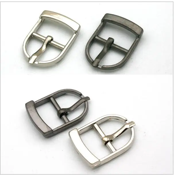 20pcs/lot small metal 15mm shoe buckle with pin high polished nickle