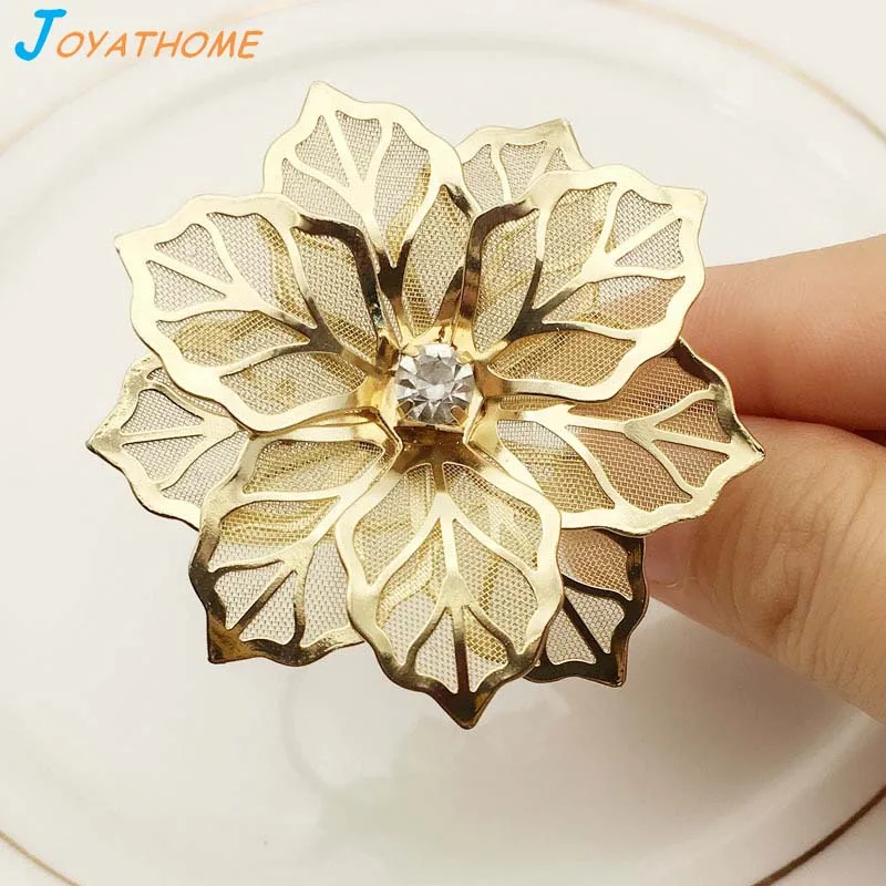 Joyathome Золотой и Серебряный цветок отельный Настольный кольцо Металлическое для