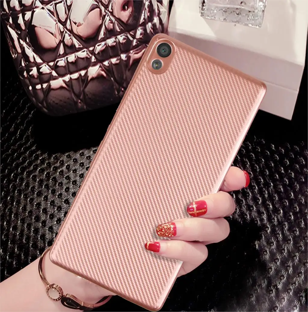 HATOLY For Fundas Sony Xperia XA Ultra Case 6.0&quot C6 Ultra-thin Soft TPU Carbon Fiber Back Cover for F3111 |