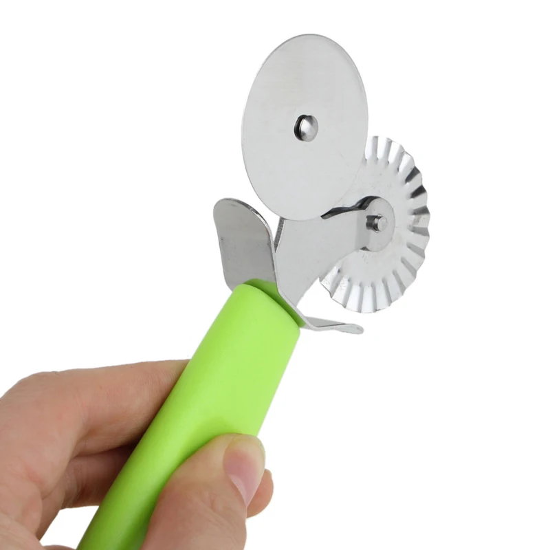 Stainless Steel Roller Pizza Cutter Round Hob Wheel Knife Pastry Dough Tools