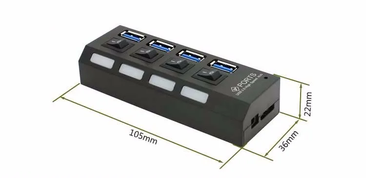 Newest Free Shipping New 4 Ports USB 3